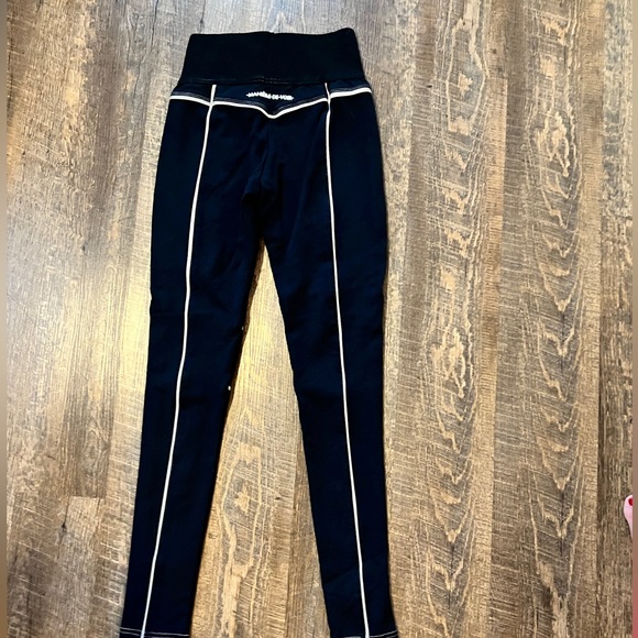 Maniere De Voir black silver trim leggings Size 8 - Picture 6 of 9